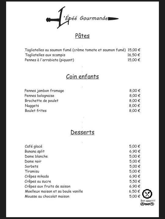 Menu Restaurant Au Temps Pass Ef Bf Bd Menu Restaurant Au Temps Pass Ef Bf Bd